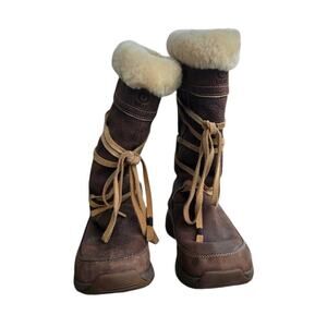 Ulu Fur Lined Winter Boots Brown Size 7.5